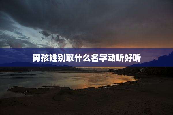男孩姓别取什么名字动听好听