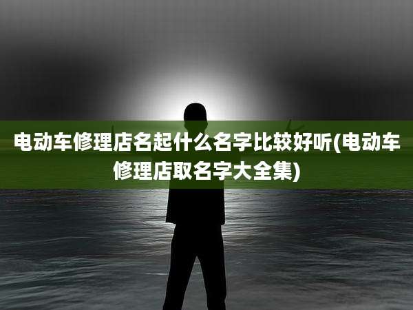 电动车修理店名起什么名字比较好听(电动车修理店取名字大全集)