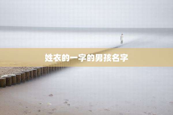 姓衣的一字的男孩名字