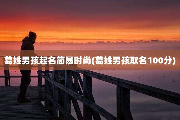 葛姓男孩起名简易时尚(葛姓男孩取名100分)