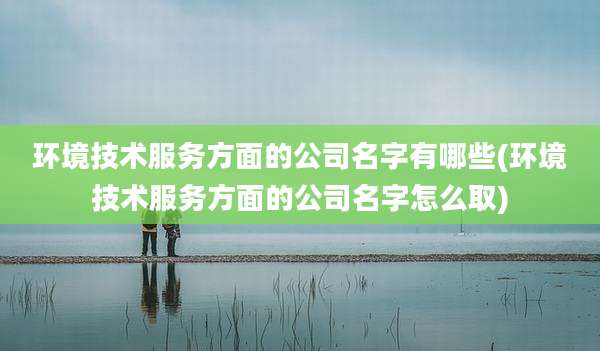 环境技术服务方面的公司名字有哪些(环境技术服务方面的公司名字怎么取)