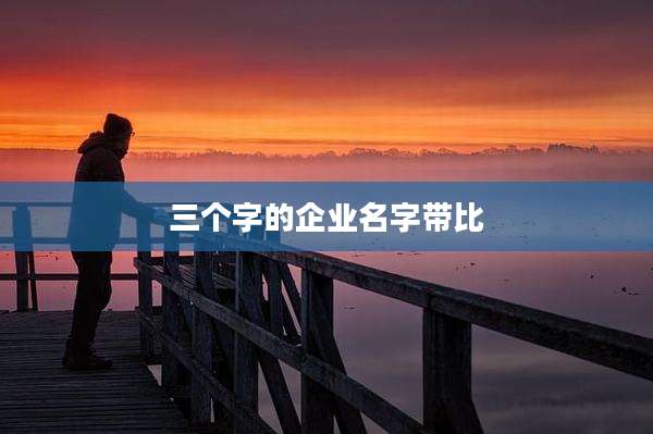 三个字的企业名字带比