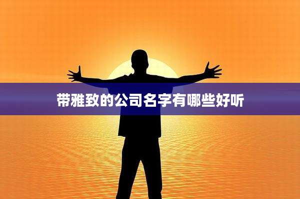 带雅致的公司名字有哪些好听