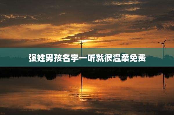 强姓男孩名字一听就很温柔免费