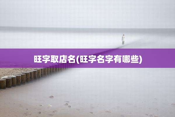 旺字取店名(旺字名字有哪些)
