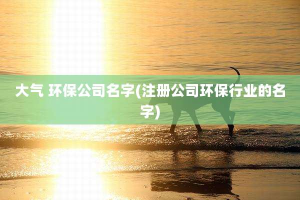 大气 环保公司名字(注册公司环保行业的名字)