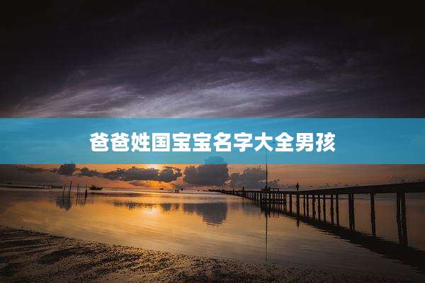 爸爸姓国宝宝名字大全男孩
