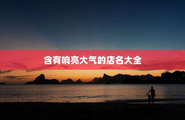 含有响亮大气的店名大全