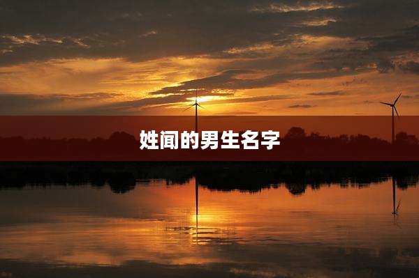 姓闻的男生名字