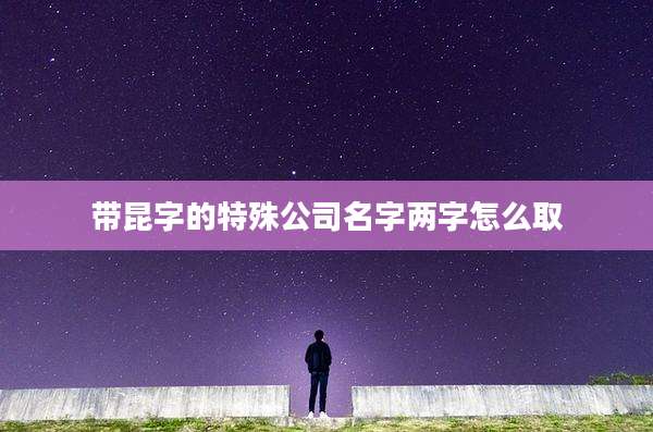 带昆字的特殊公司名字两字怎么取