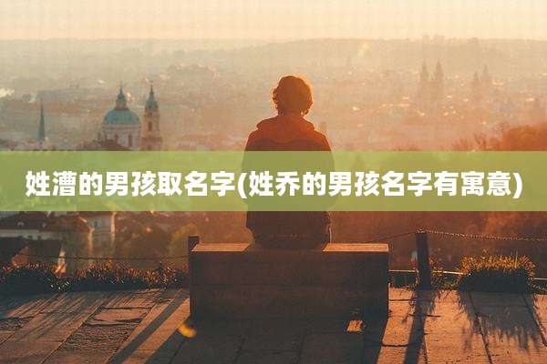 姓漕的男孩取名字(姓乔的男孩名字有寓意)