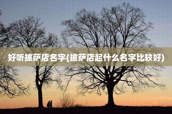 好听披萨店名字(披萨店起什么名字比较好)