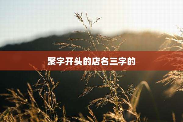 聚字开头的店名三字的