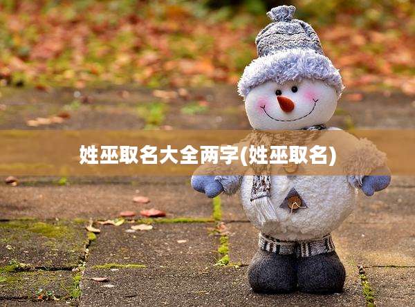 姓巫取名大全两字(姓巫取名)