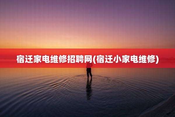 宿迁家电维修招聘网(宿迁小家电维修)