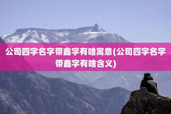 公司四字名字带鑫字有啥寓意(公司四字名字带鑫字有啥含义)
