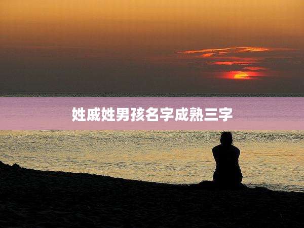 姓戚姓男孩名字成熟三字