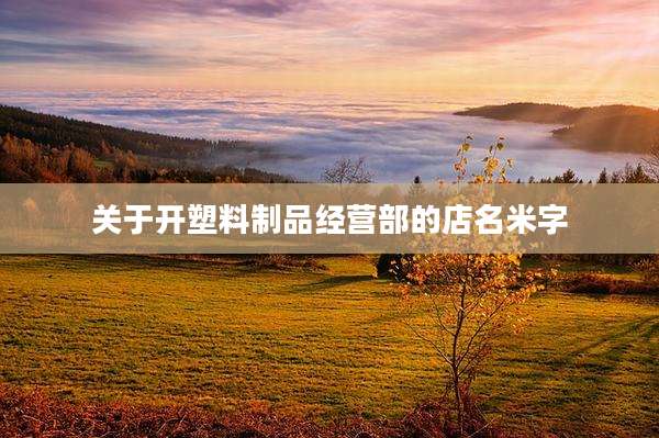 关于开塑料制品经营部的店名米字