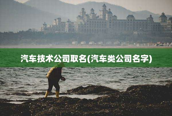 汽车技术公司取名(汽车类公司名字)