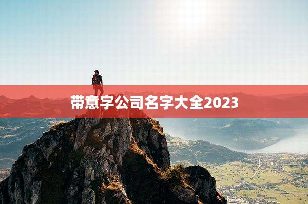 带意字公司名字大全2023