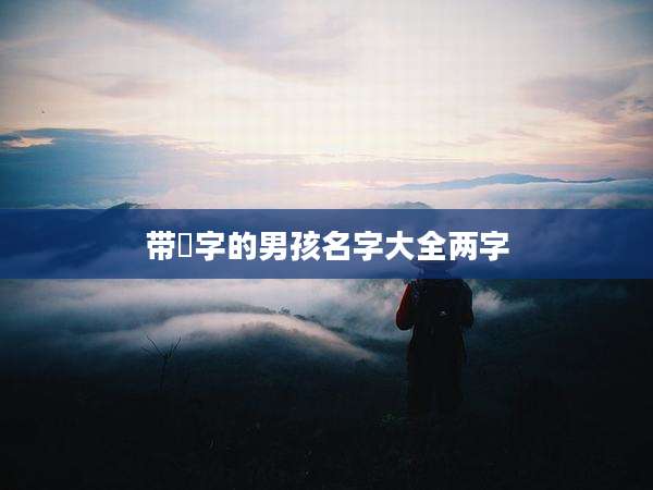 带璟字的男孩名字大全两字