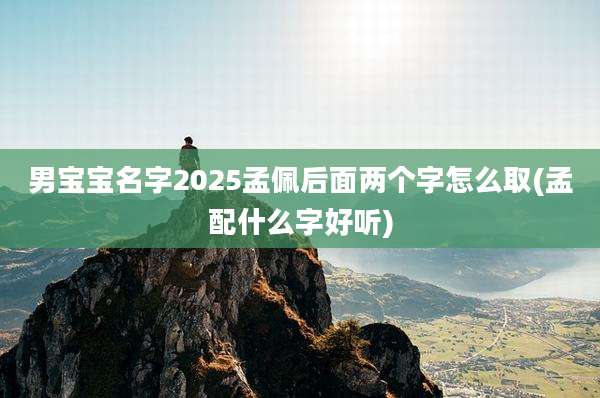 男宝宝名字2025孟佩后面两个字怎么取(孟配什么字好听)