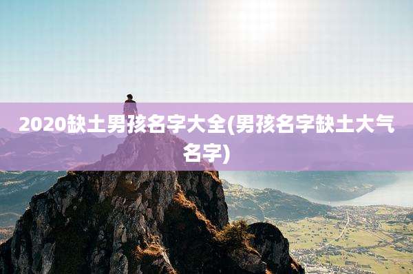 2020缺土男孩名字大全(男孩名字缺土大气名字)