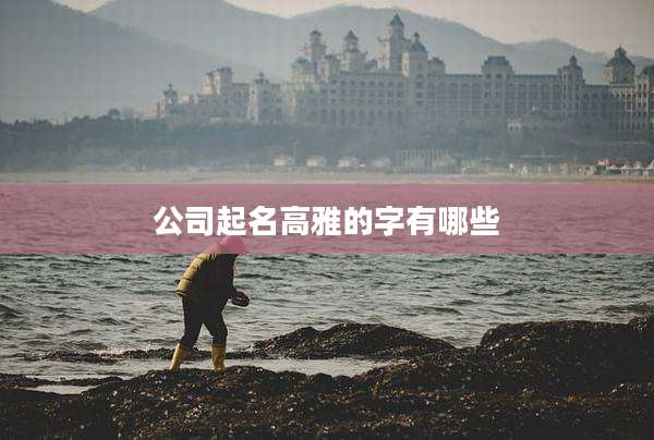 公司起名高雅的字有哪些