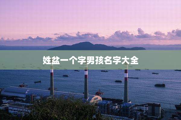 姓盆一个字男孩名字大全