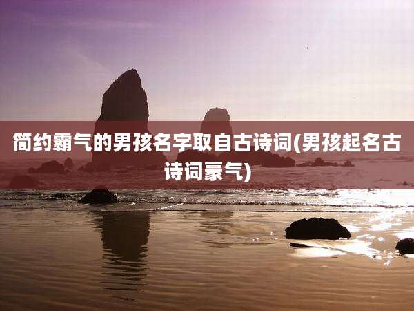 简约霸气的男孩名字取自古诗词(男孩起名古诗词豪气)