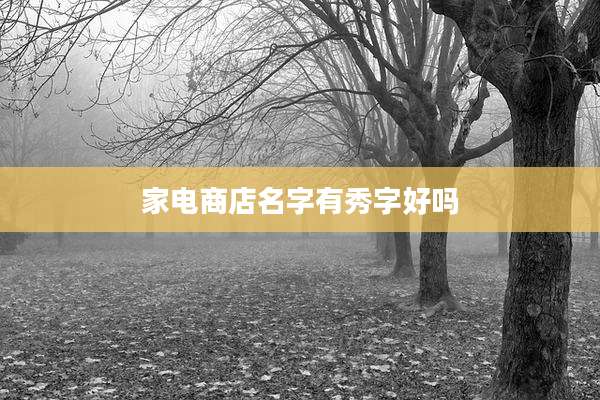 家电商店名字有秀字好吗