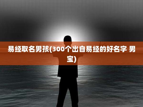 易经取名男孩(300个出自易经的好名字 男宝)