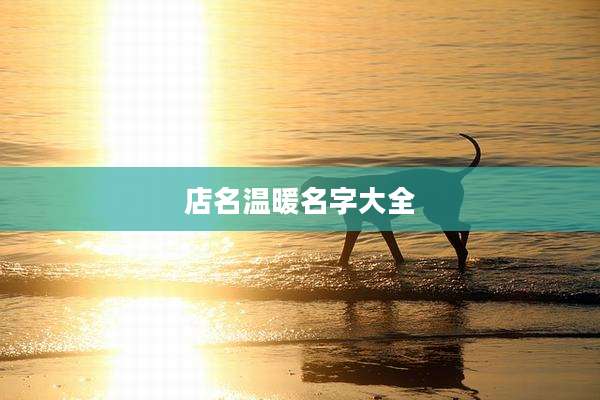 店名温暖名字大全