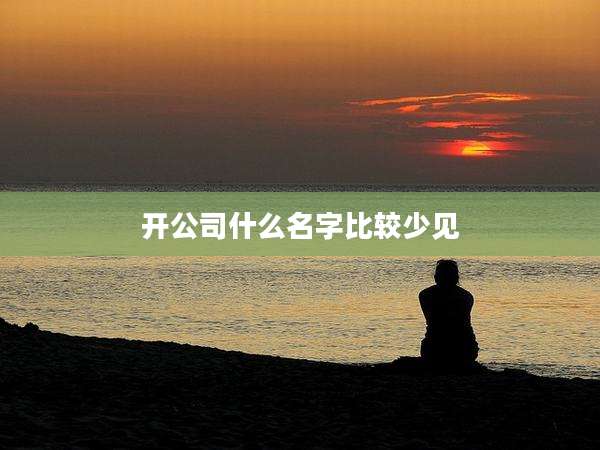 开公司什么名字比较少见