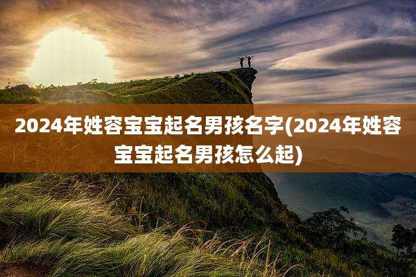2024年姓容宝宝起名男孩名字(2024年姓容宝宝起名男孩怎么起)