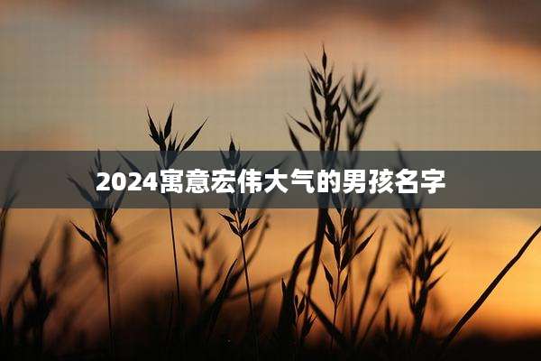 2024寓意宏伟大气的男孩名字