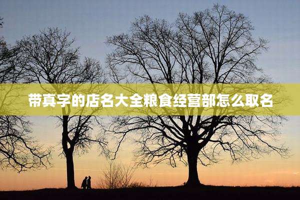 带真字的店名大全粮食经营部怎么取名