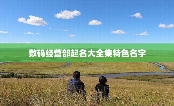 数码经营部起名大全集特色名字