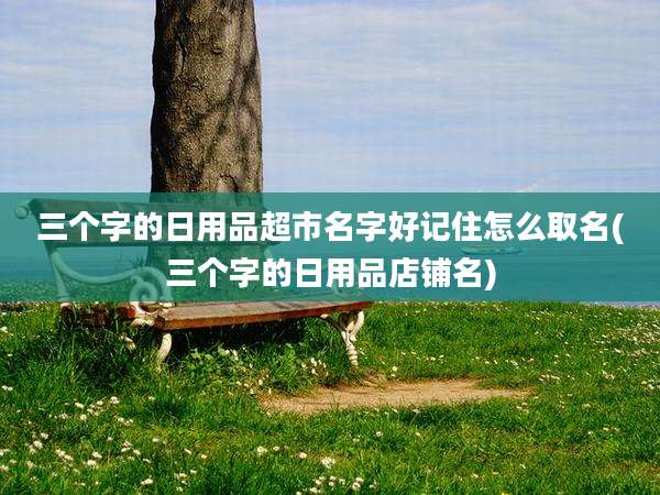 三个字的日用品超市名字好记住怎么取名(三个字的日用品店铺名)