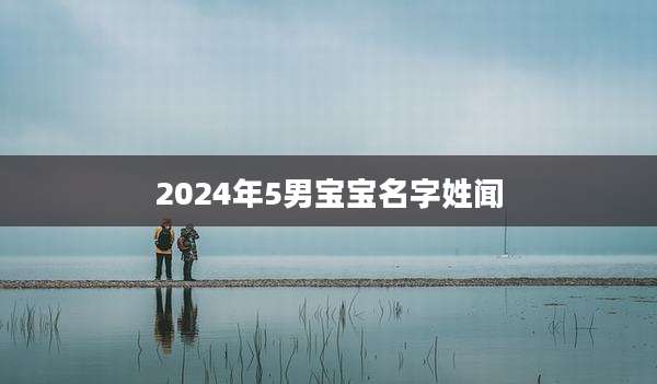2024年5男宝宝名字姓闻