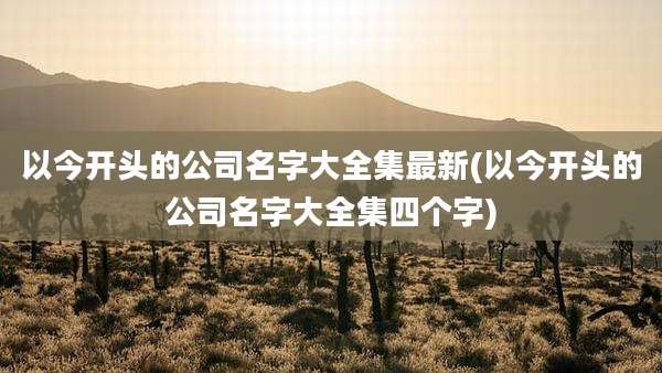 以今开头的公司名字大全集最新(以今开头的公司名字大全集四个字)