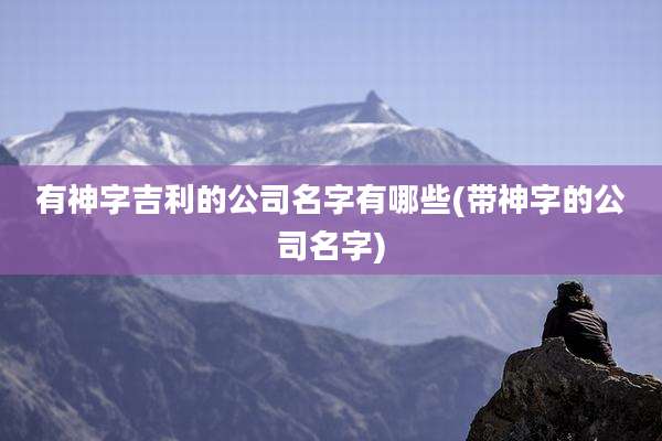 有神字吉利的公司名字有哪些(带神字的公司名字)