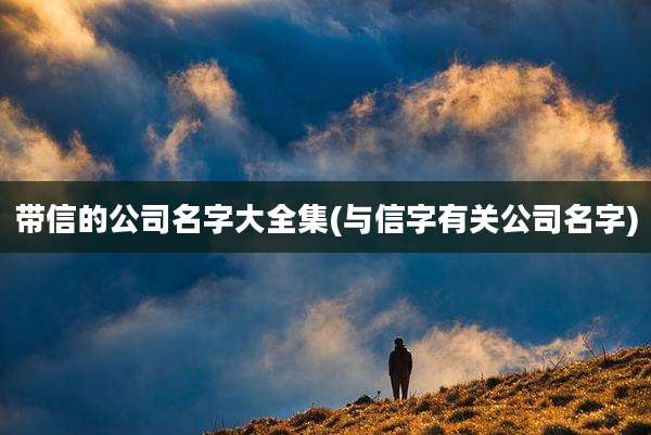 带信的公司名字大全集(与信字有关公司名字)