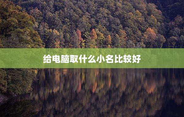给电脑取什么小名比较好