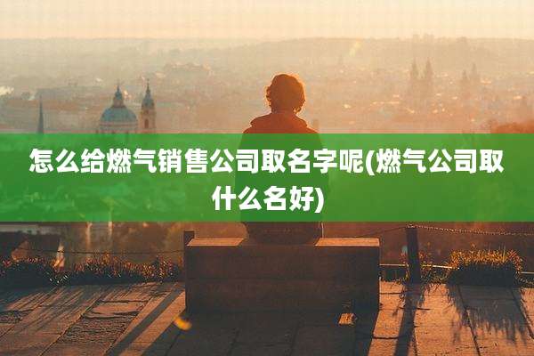 怎么给燃气销售公司取名字呢(燃气公司取什么名好)