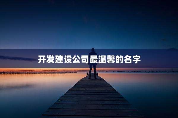 开发建设公司最温馨的名字