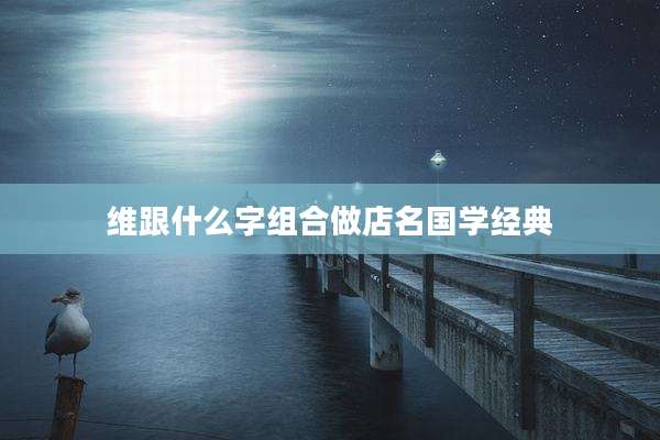 维跟什么字组合做店名国学经典