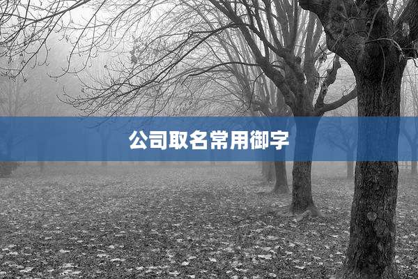 公司取名常用御字