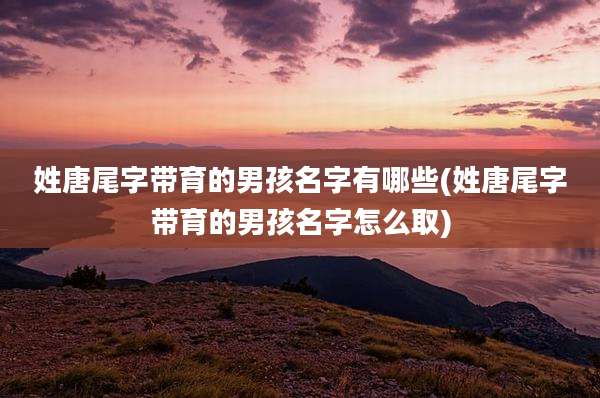 姓唐尾字带育的男孩名字有哪些(姓唐尾字带育的男孩名字怎么取)