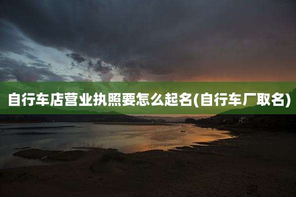 自行车店营业执照要怎么起名(自行车厂取名)